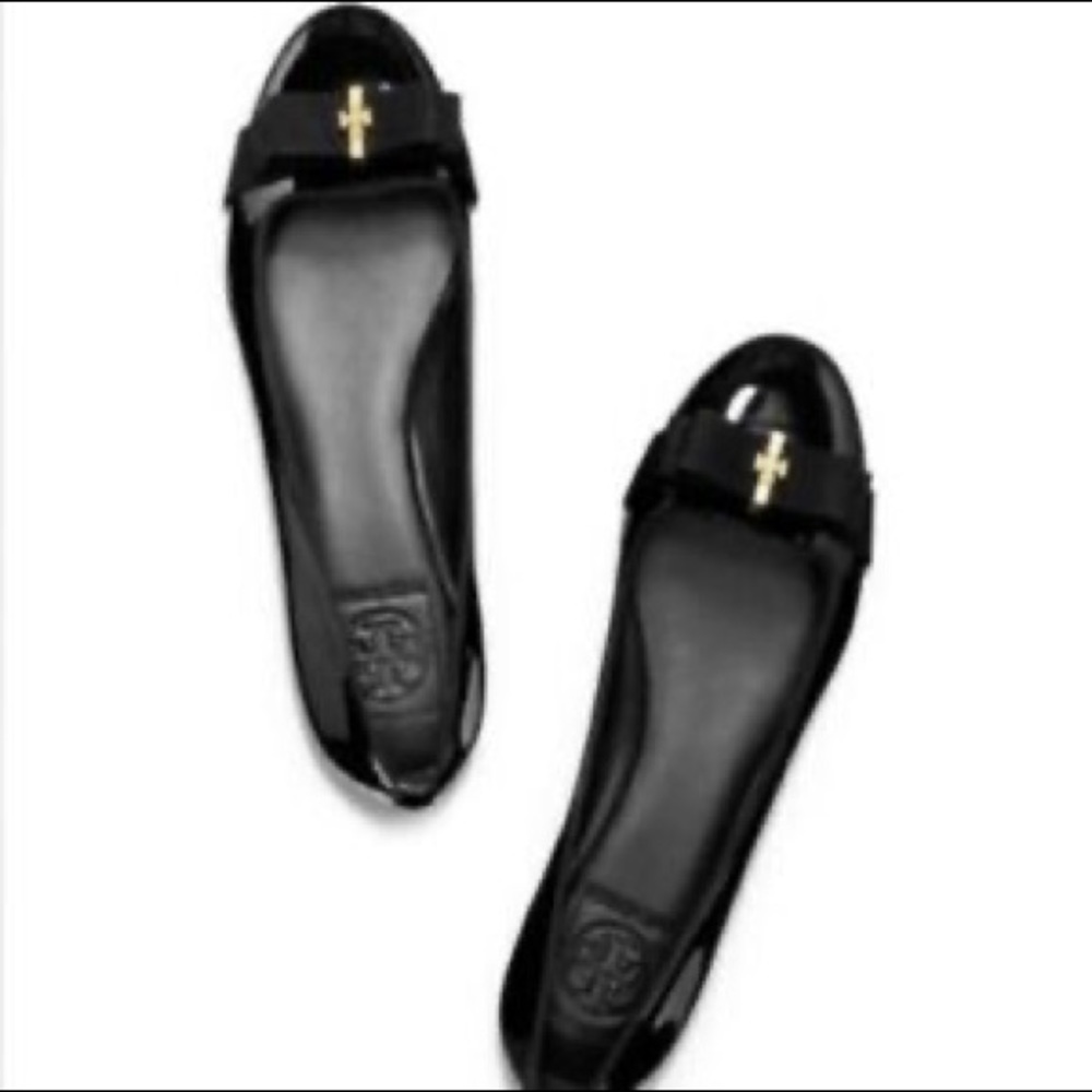 Tory Burch Patent Bow Ballet Flats Sandals 7
